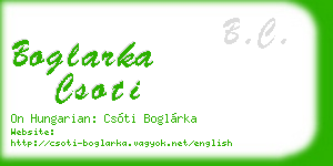 boglarka csoti business card